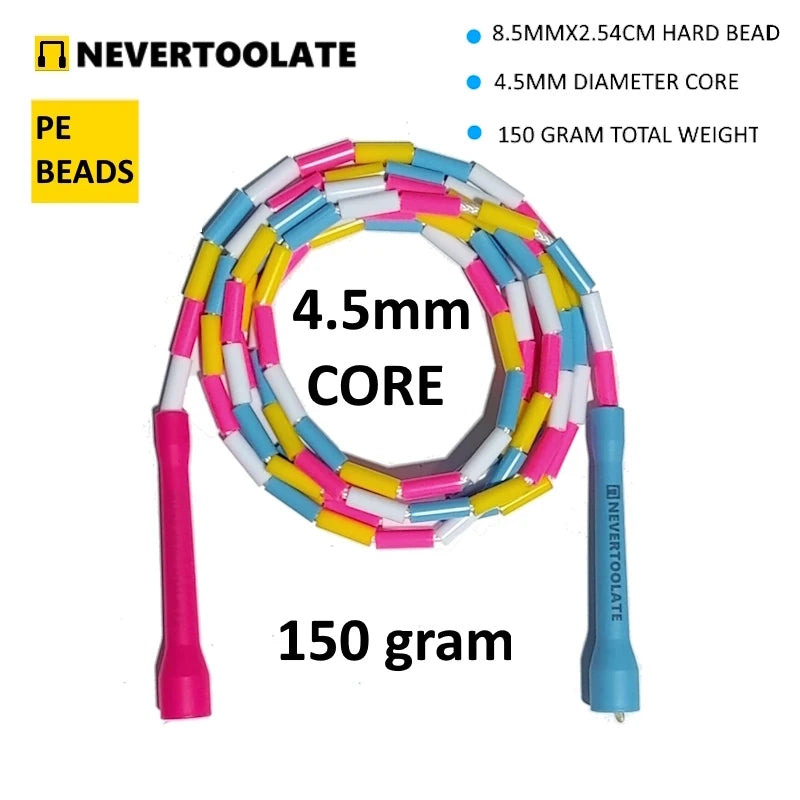 NEVERTOOLATE  CC handle hard PE beads 2.9m length jump skipping rope skip rope  coachchris same good quality