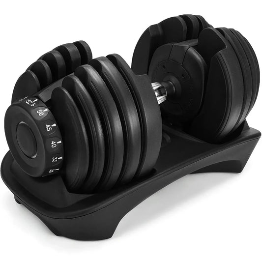 SIHAO Adjustable Steel Dumbbell 24/40KG 52.5/90LBS Fitness for Home Gym, Arm & Muscle Training with QuickLock System Trainning