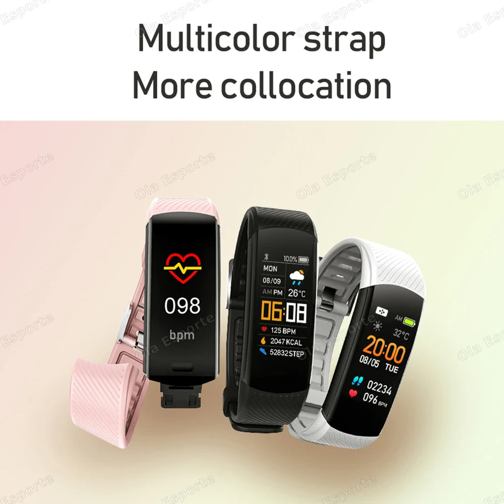 Smart Fitness Tracker Watch Heart Rate Monitor Sleep Steps Swim Waterproof Health Exercise Bracelet For Men Women Smartwatch New