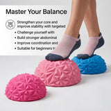 16cm Yoga Ball PVC Inflatable Massage Point Half Fit Ball Balance Trainer Stabilizer GYM Pilates Fitness Pineapple Massage Ball
