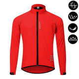 WOSAWE Men's Cycling Windbreaker Ultralight Reflective Windproof Jacket Men MTB Road Bike Wind Coat Long Sleeve Bicycle Clothing