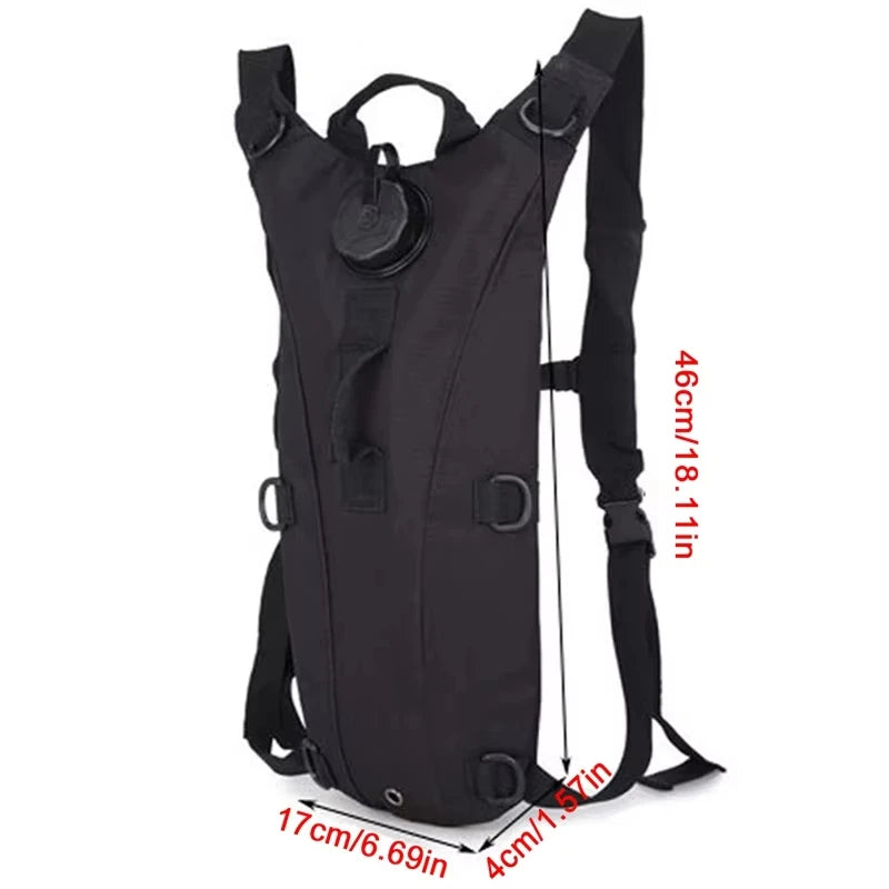 Tactical Water Hydration Pack - Military Class Camel Backpack with 3L Leakproof Water Bladder for Running, Jogging, Cycling