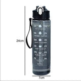 750-900ML Large Capacity Sports Water Bottle Leak Proof Colorful Plastic Cup Drinking Outdoor Travel Portable Gym Fitness Jugs