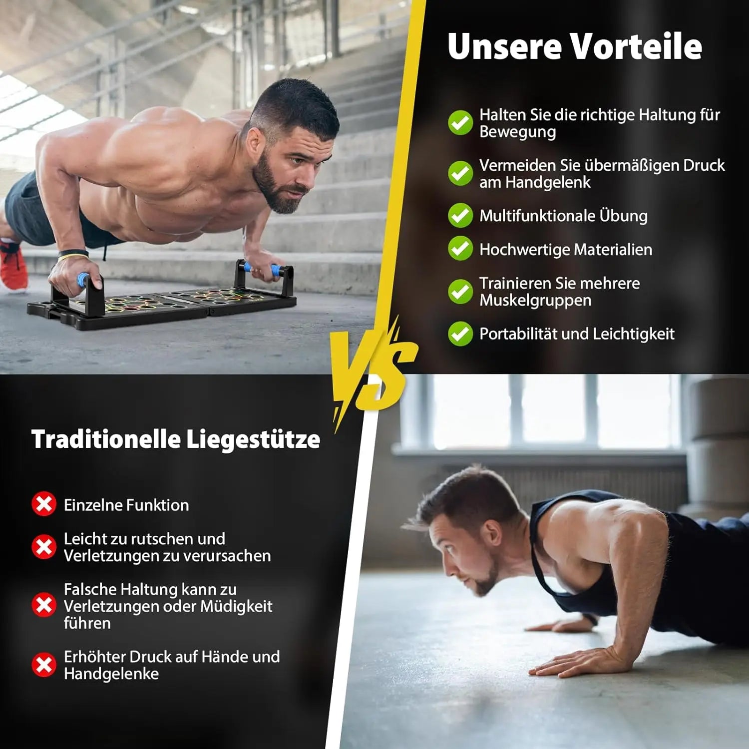 Push-up Handles Push-ups Board Push-up Up Board Chest Trainer Men Fitness Equipment Home Calisthenics Equipment Fitness accessories Push-up Board with Counting Timer Function