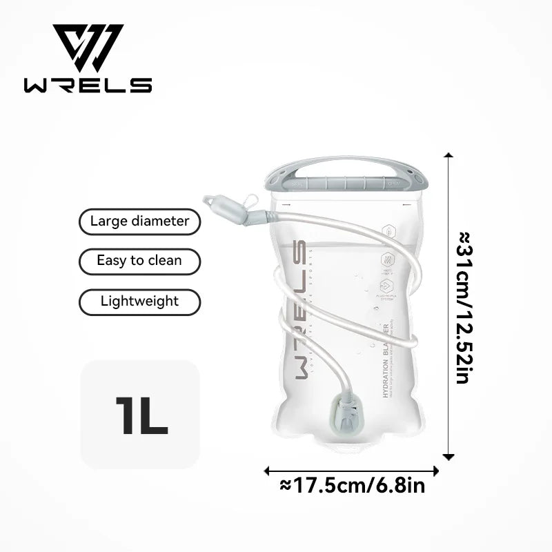 WRELS Hydration Pack Leak Proof Water Reservoir BPA Free Water Bladder Storage Bag Hiking 1L 1.5L 2L 3L Running Reservoir Bag