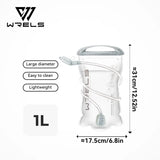 WRELS Hydration Pack Leak Proof Water Reservoir BPA Free Water Bladder Storage Bag Hiking 1L 1.5L 2L 3L Running Reservoir Bag