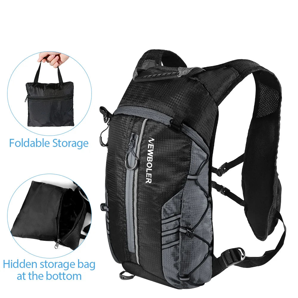 Running Backpack Vest With Water Bottle Hydration Bag, Lightweight Bicycle Running, Jogging, Marathon Riding, Hiking Bag