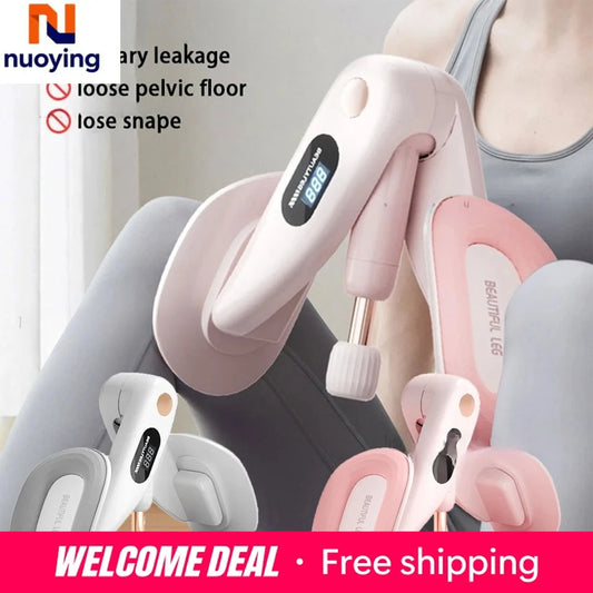 Thigh Master Pelvic Floor Trainer Adjustable Resistance with Counter Kegel Exercises Device Muscle Trainer for Women Home Gym