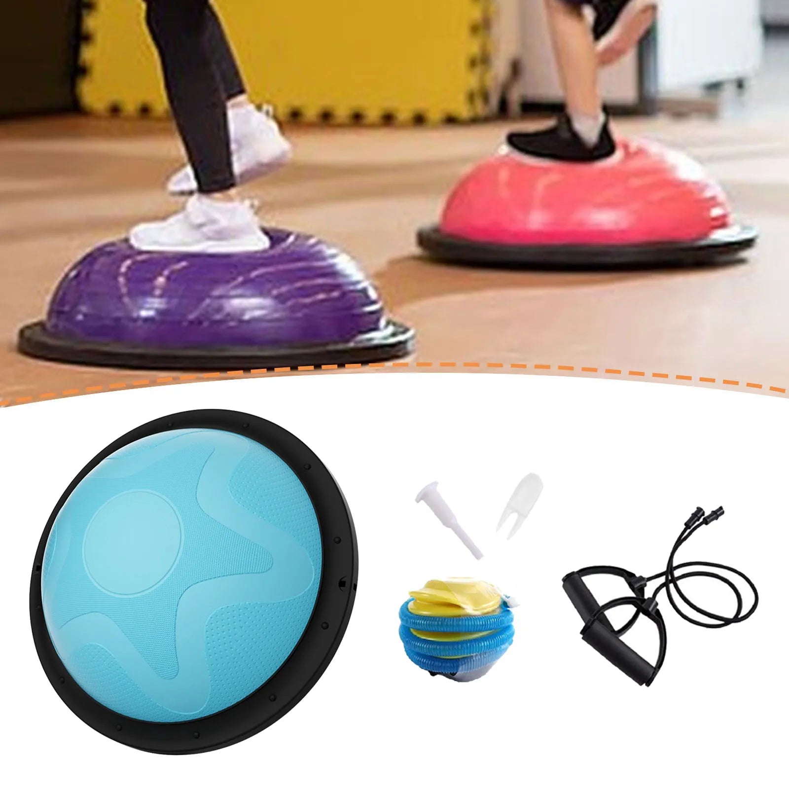 Balance Ball Trainer Multipurpose Half Ball Balancing Core Exercise Equipment for Home Gym Planks Exercise Fitness Training