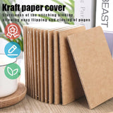24PCS Kraft Notebooks, 3.5x5in Pocket Notebooks Blank Paper Small Pocket Journal Notepads  for School Office Home Travel Gifts
