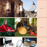 24" Reflector 2in1 30CM 60CM 80CM 110CM Silver White Portable Collapsible Soft Light Round Photography for Studio 2in1