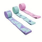 Numbered Resistance Bands with Guide Purple Blue Pink Elastic Straps for Yoga Pilates Home Gym Pull-Up Training Band