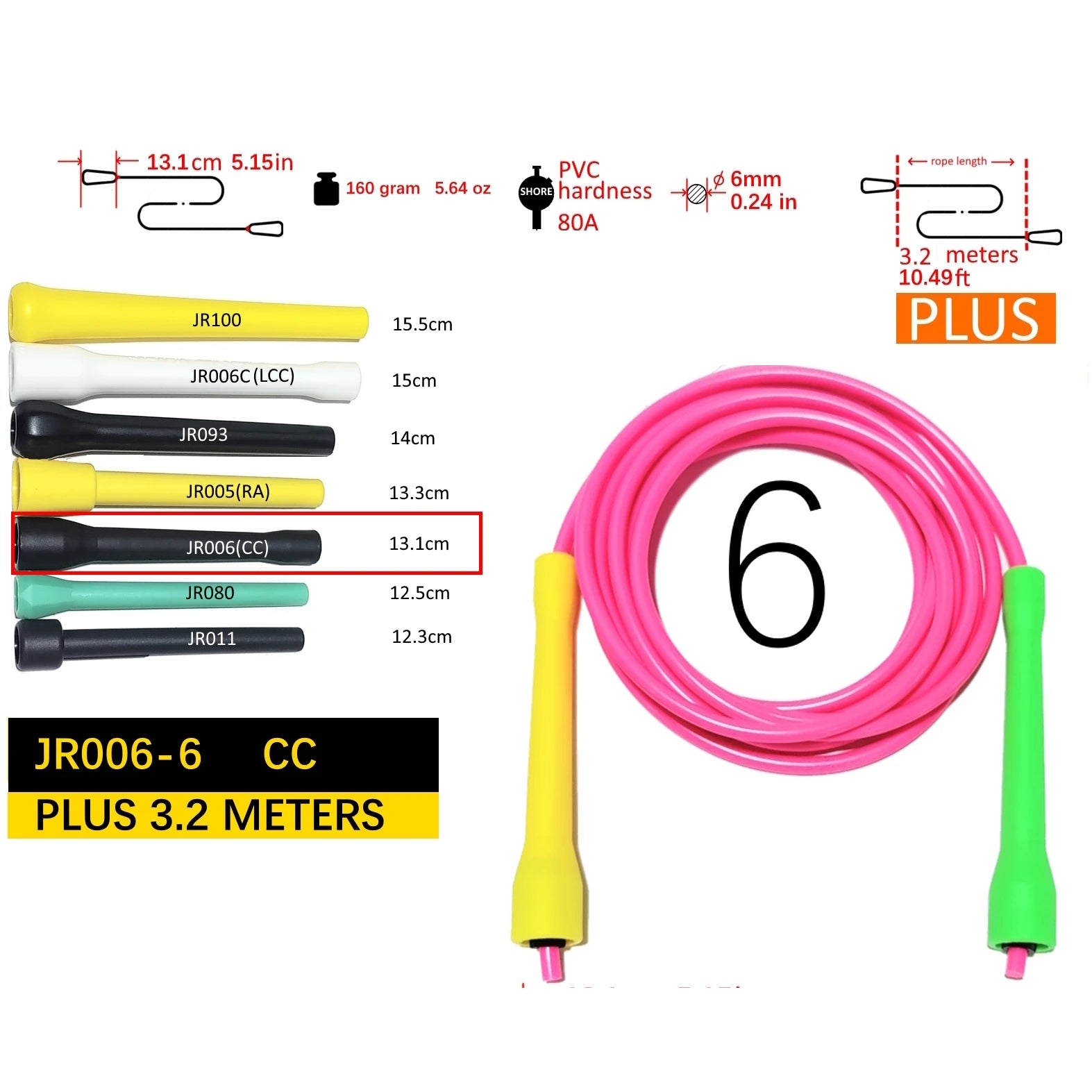 NEVERTOOLATE TPU PVC 10.5FT 3.2m x 5mm PVC  speed double under skip rope jump tricks fitness crossfit CROSSFIT LONG