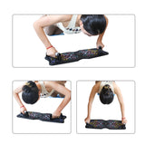 Foldable Non-Slip Dip Stand for Home Workout Portable Multifunctional Push-Up Stand with Resistance Bands Fitness Equipment