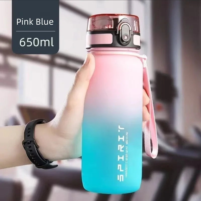 Gradient Sports Water Bottle with Time Marker - Leak-Proof, Durable PC Material for Cycling, Running & Fitness
