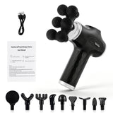 High Power Fascia Massage Gun Replaceable Massage Heads High-Frequency Vibration Body Massage Gun Full Body Muscle Relaxation