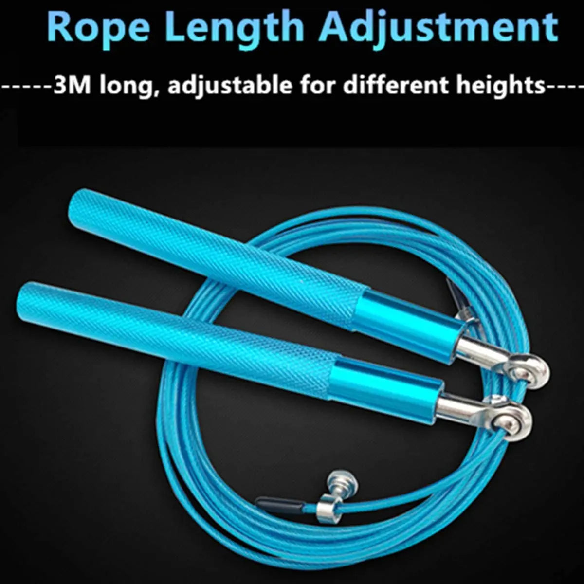 Men Women Speed Jump Rope Kids Skipping Rope Gym Workout Equipment Steel Wire Bearing Adjustable Fitness MMA Training