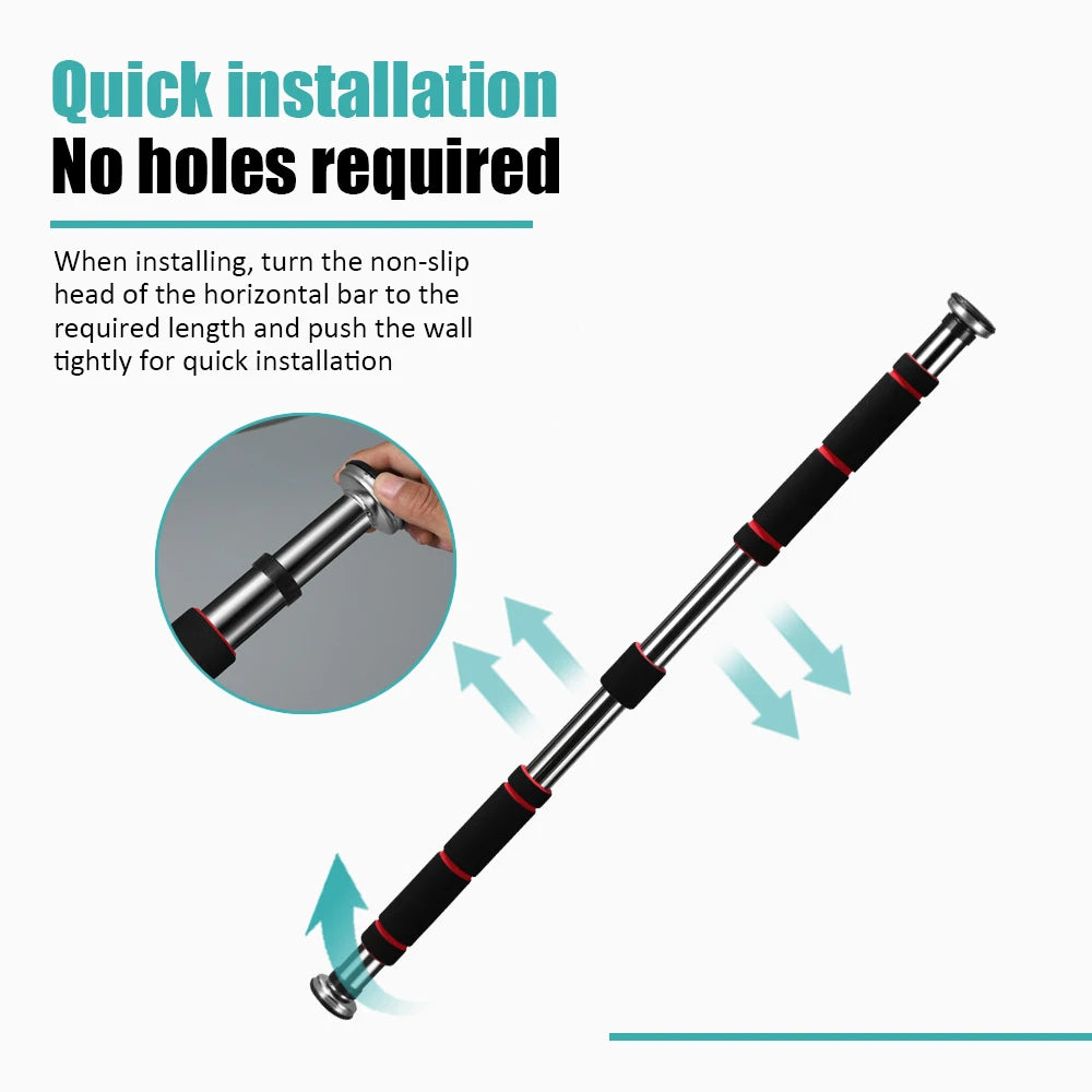 Home Fitness Horizontal Bar Pull-Up Bar, Special Fitness Equipment for Fitness, Adjustable from 60cm to 100cm , Suitable for Bodybuilding Men to Exercise Hand, Chest and Shoulder Strength, Easy to Carry, Simple to Install, Su