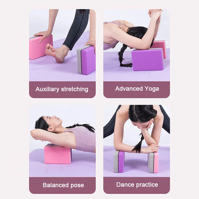 New 2PCS Yoga Building Blocks Cubes Pilates Bricks Reinforcement Mats Exercise Home Sports Supplies Exercise Eva YJZ01