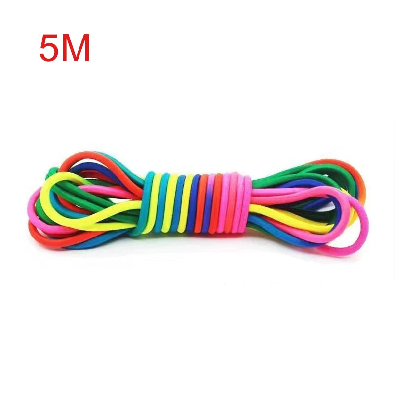 5-10M Super Elastic Jump Rope Endurance Training Fun Exercise Toys Indoor Outdoor Home Group Adjustable Rubber Jump Rope Strap