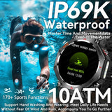 GPS New Titanium alloy Smart Watch AMOLED 10ATM Waterproof Compass Tactics Flashlight Voice Call Sport Men Fitness Swim Bracelet