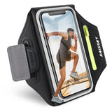 Haissky Running Sport Armband For iPhone 17 16 15 14 13 Pro Max Air Plus Outdoor Workout Zipper Pocket Touchscreen Arm Bag Pouch