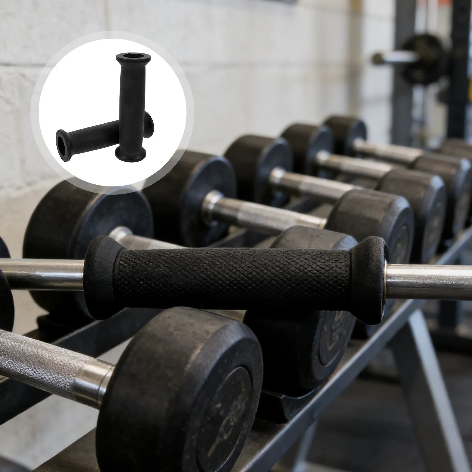 2 Pairs Dumbbell Handle Grips Non-Skid Barbell Handle Cover Pads Pvc Dumbbell Grip Sleeves For Weightlifting Gym  Fitness