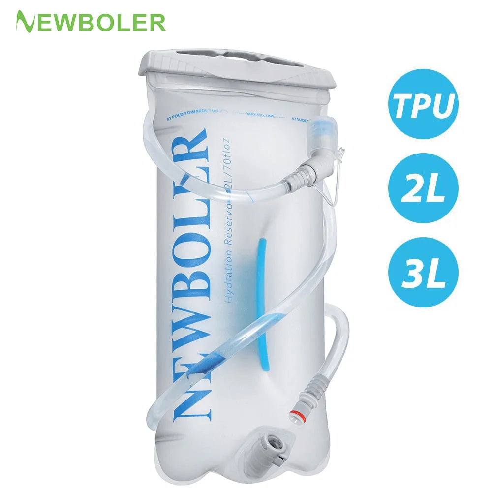 NEWBOLER NEW Water Reservoir Water Bladder Hydration Pack Storage Bag BPA Free 1.5L 2L 3L Running Hydration Vest Backpack