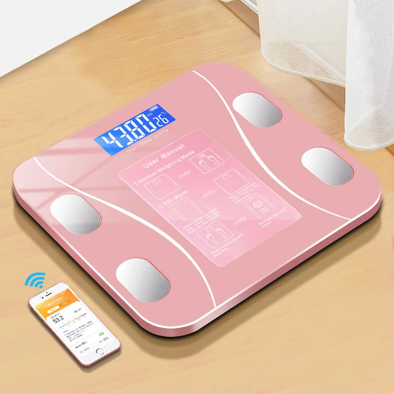 Body Fat Scale Smart Wireless Digital Bathroom Weight Scale Body Composition Analyzer With Smartphone App Bluetooth-compatible