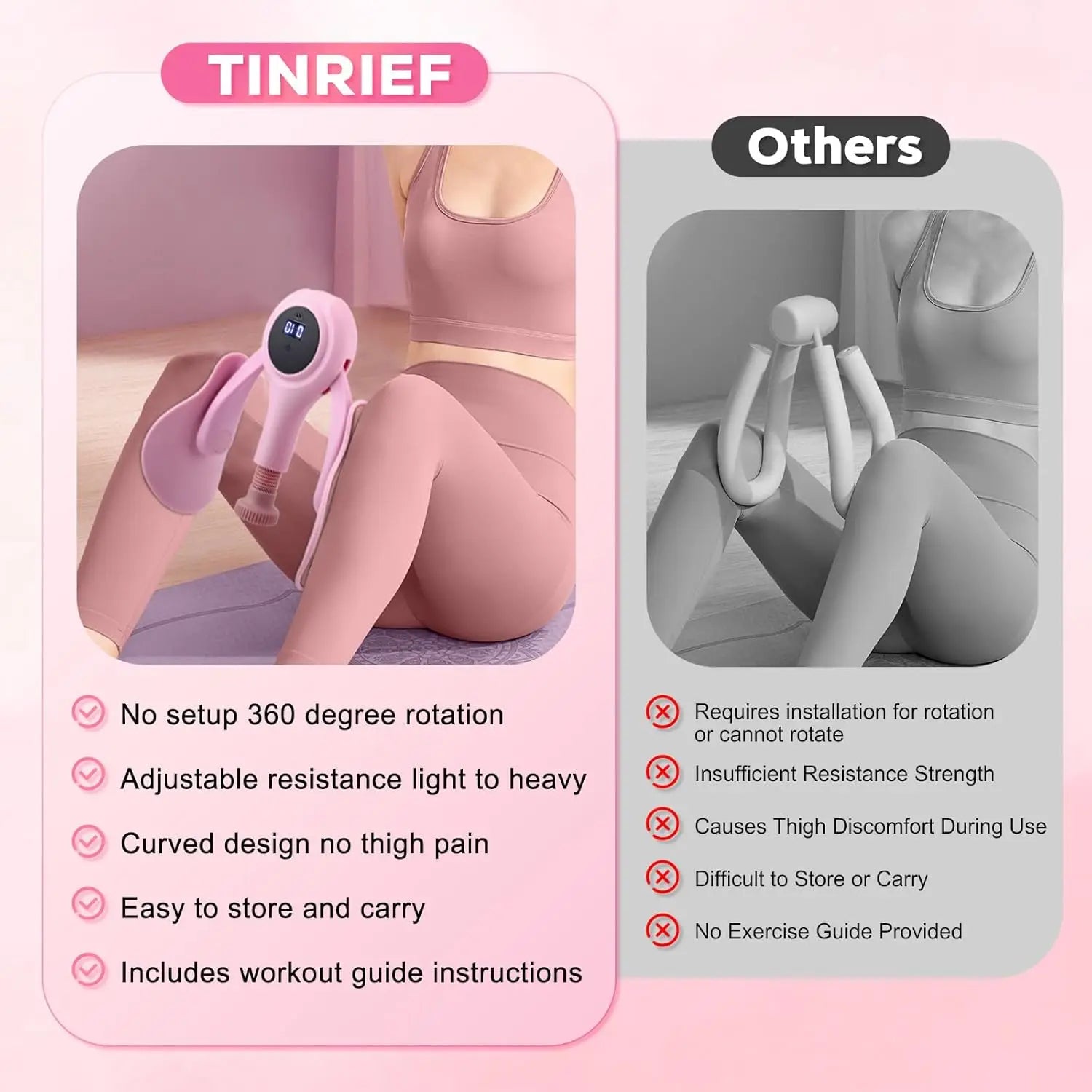 Pelvic Floor Inner Thigh Exerciser For Women Thigh Master Pro Trainer Muscle Strengthening Leg Toner Workout Equipment