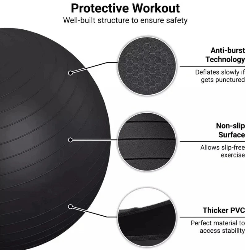 65/75/85cm Yoga Balance Bosu Ball Maternity Rehabilitation Excercise Ball Pilates Accesorios Home Fitness Equipment Gymnastic