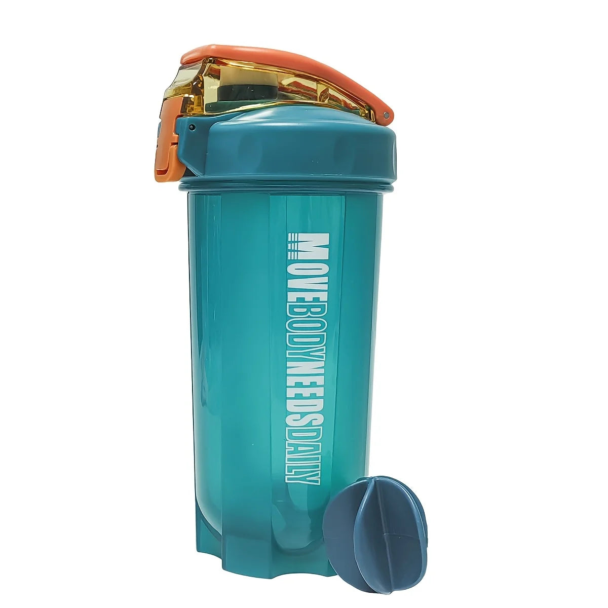 1pc Portable Protein Shaker 550ml Fitness Bottle with plastic Whisk Ball for Fitness Enthusiasts Athletes Perfect For Outdoor