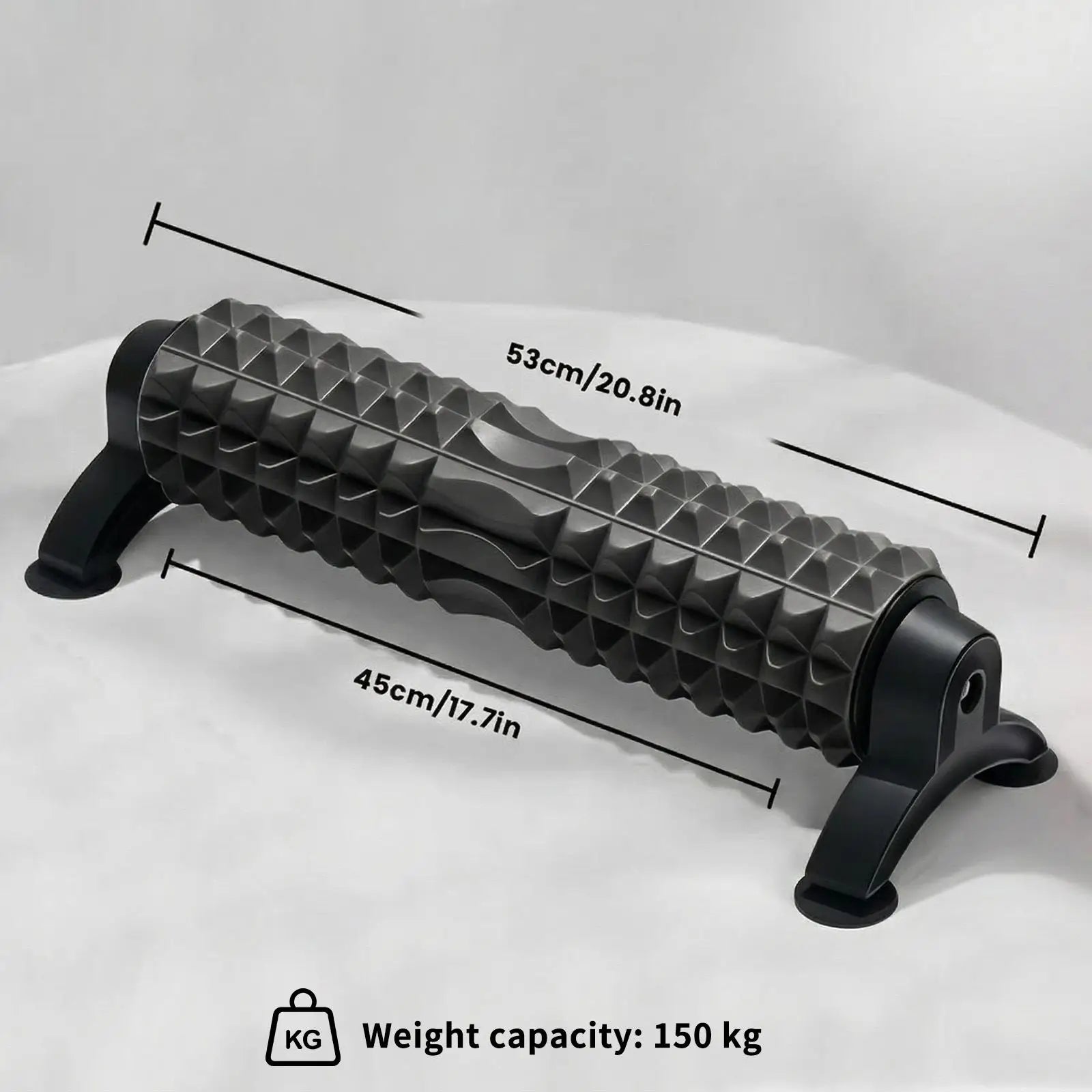 Foam Roller with Stand, 45cm Foam Roller Long Yoga Roller Foam Exercise Roller for Muscle Massage & Relaxation, Yoga Pilates