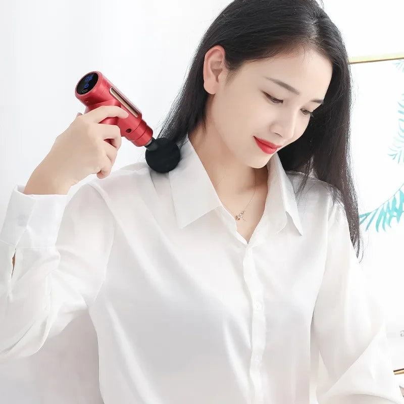 Professional Electric Muscle Massager Fascia Gun Mini Pocket Device Low Noise Neck Massager for Fitness And Muscle Relaxation