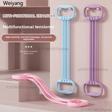 Six-Tube Yoga Resistance Band, Elastic Stretching Trainer for Shoulder Neck Opening, Home Gym Fitness Equipment for Men Women