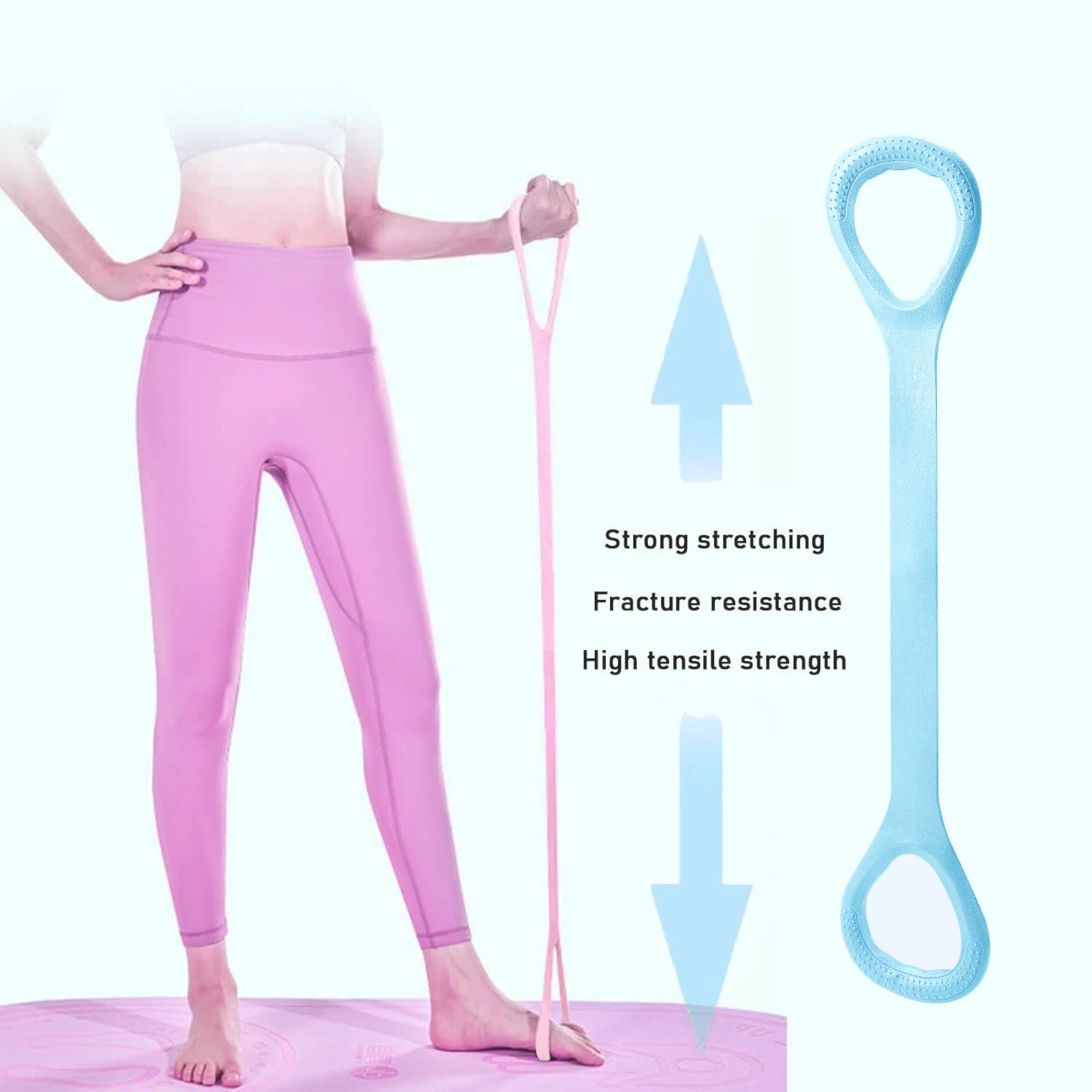 8 Fitness Workout Resistance Band Arm Back Shoulder Exercise Elastic Training Band Yoga Pilates Equipment