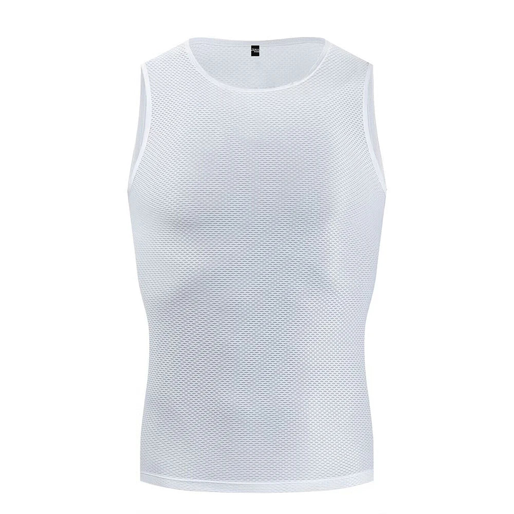 Cycling Base Layer Reflective Underwear White Jersey Sport Vest Men Undershirt Quick Dry Elastici Road Bike