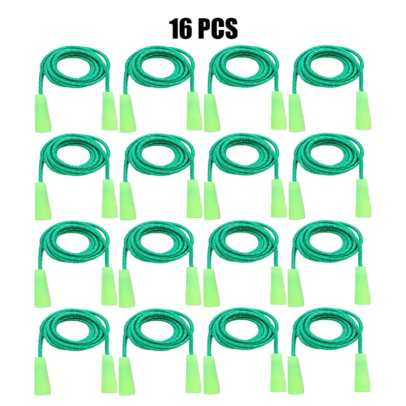2/4/8/16Pcs Cotton Rubber Skipping Rope For Fitness Elementary School Cloth Braided Rope Fitness Student School Exercise