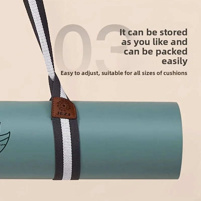 Multifunctional Yoga Mat Leather Label Strap - Yoga and Pilates Stretch Strap, Perfect for Fitness and Training