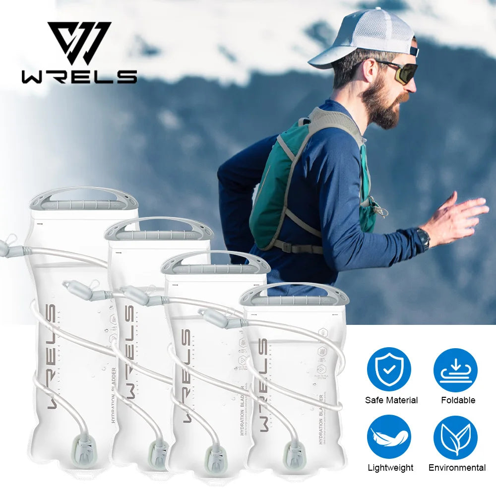 WRELS Hydration Pack Leak Proof Water Reservoir BPA Free Water Bladder Storage Bag Hiking 1L 1.5L 2L 3L Running Reservoir Bag