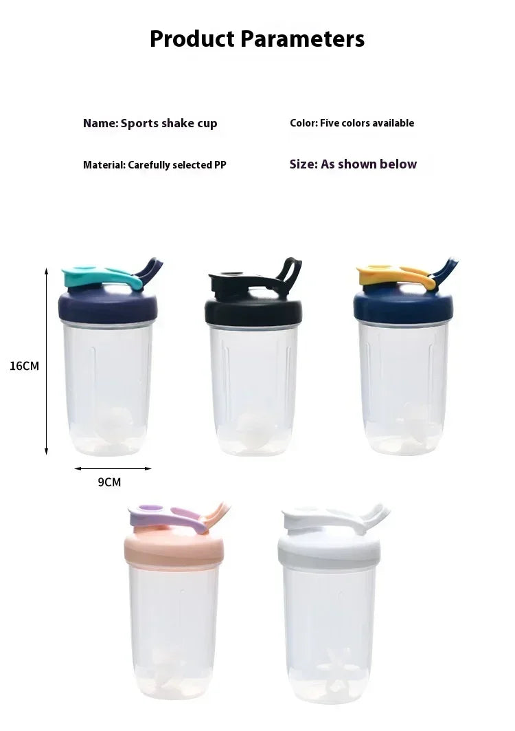 Shaking Cup 400ml Protein Powder Shaker Bottle Leak Proof Water Bottle for Gym Outdoor Fitness Training Sport Mixing Cup