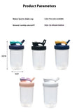 Shaking Cup 400ml Protein Powder Shaker Bottle Leak Proof Water Bottle for Gym Outdoor Fitness Training Sport Mixing Cup