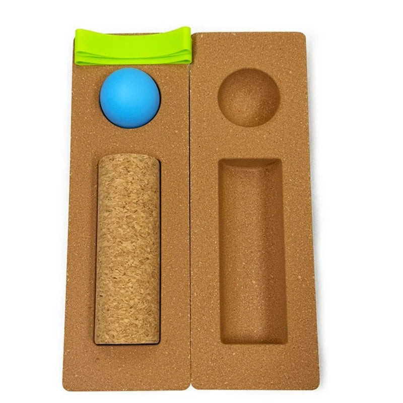 Cork Yoga Blocks Ankle Balance Board Premium Cork Wobble Board Foot Roller Split Half Round Design Yoga Pilates Equipmen