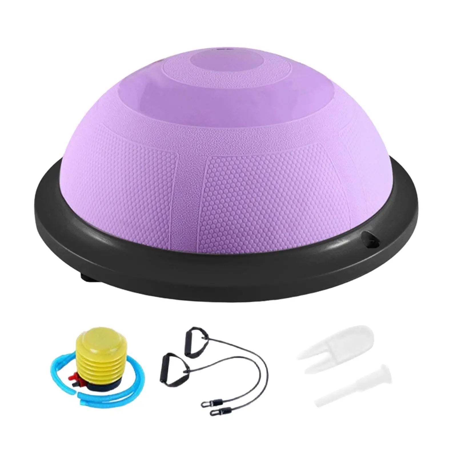Balance Ball with Resistance Bands and Pump,Fitness,Core Training,Anti Slip Half Exercise Ball Balance Training for Gymnastic
