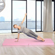 Exercise Mat Foldable Gym Mat with Handles for Yoga, Mma, Fitness, Pilates, Synthetic Cover, 180 X 60 X 5 Cm, Pink