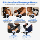 6-Heads Handhel Fascia Gun Electric Deep Tissue High Frequency Vibration Massage for Arms Back Legs Full Body masajeador