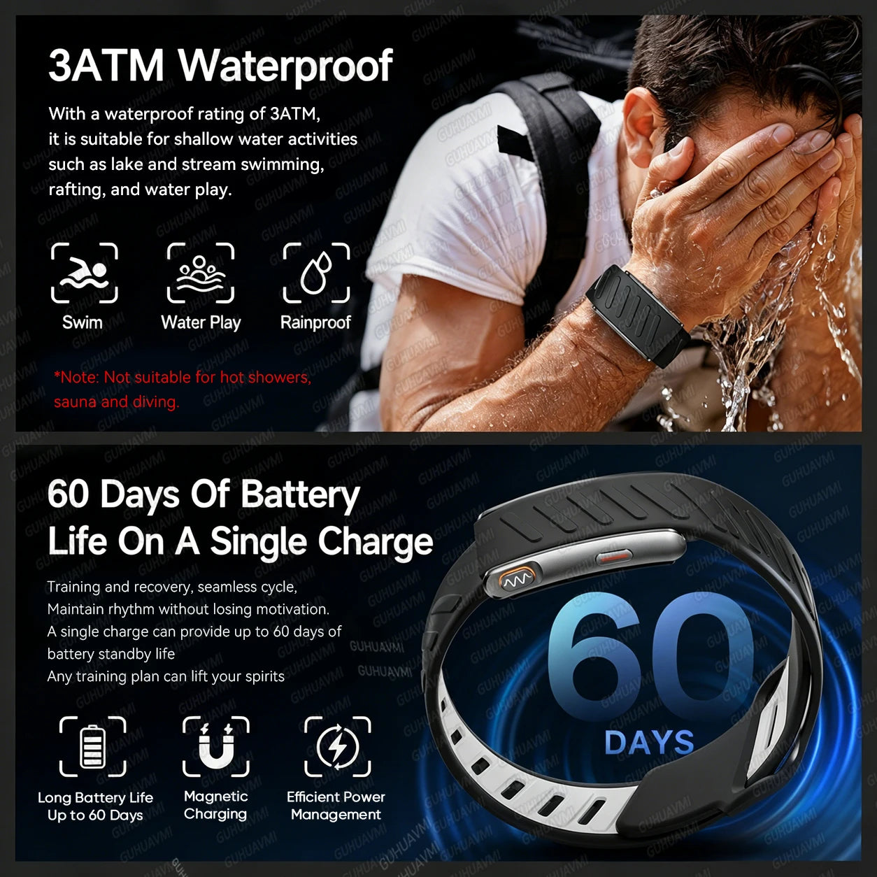 New Fitness Tracker ECG Heart Rate Smart Bracelet Blood Pressure Blood oxygen Sleep 24/7 Monitoring SMS Call Reminder Smart Band