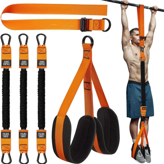 Pull-up Booster Belt Indoor Fitness Sports Horizontal Bar Auxiliary Belt Tension Device Fitness Tension Rope Elastic Belt