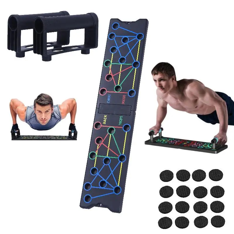 Hot！NEW 1Set Multifunctional Thicken Push Up Board Fitness Muscle Home Gym Push Up 24 Holes Push Up Stand