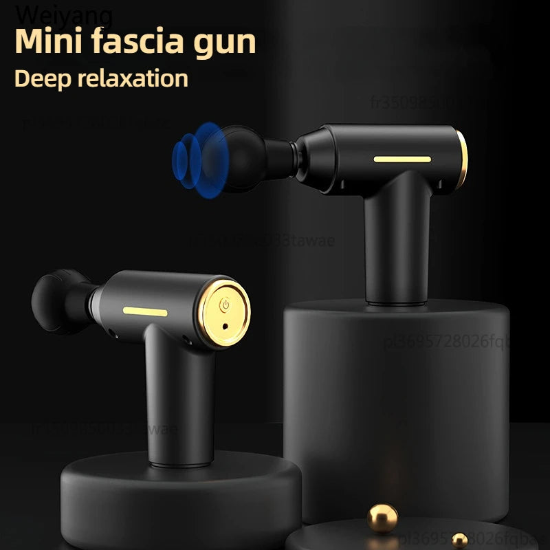 Portable Mini Muscle Massage Gun, Vibration Massager for Neck Back Body, Deep Tissue Relaxation, Pain and Gout Relief